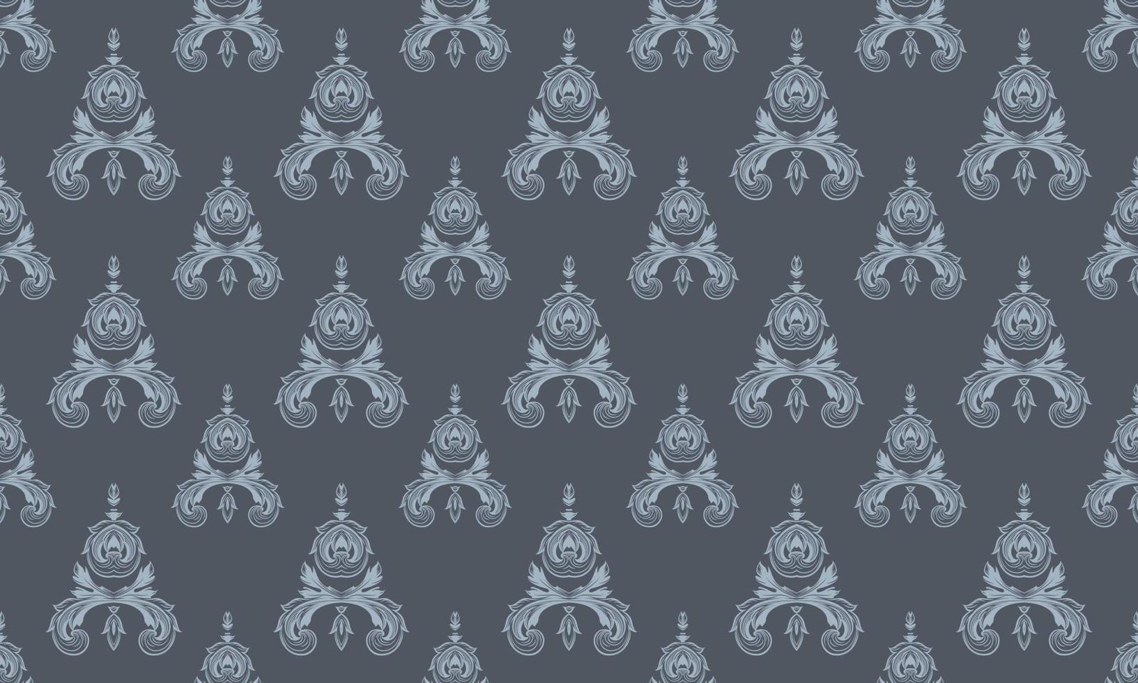 damasco fleur de lis patrón sin costuras vector de fondo sin costuras papel tapiz diseño de textura digital de patrón de fleur de lis para imprimir borde de sari de tela imprimible.