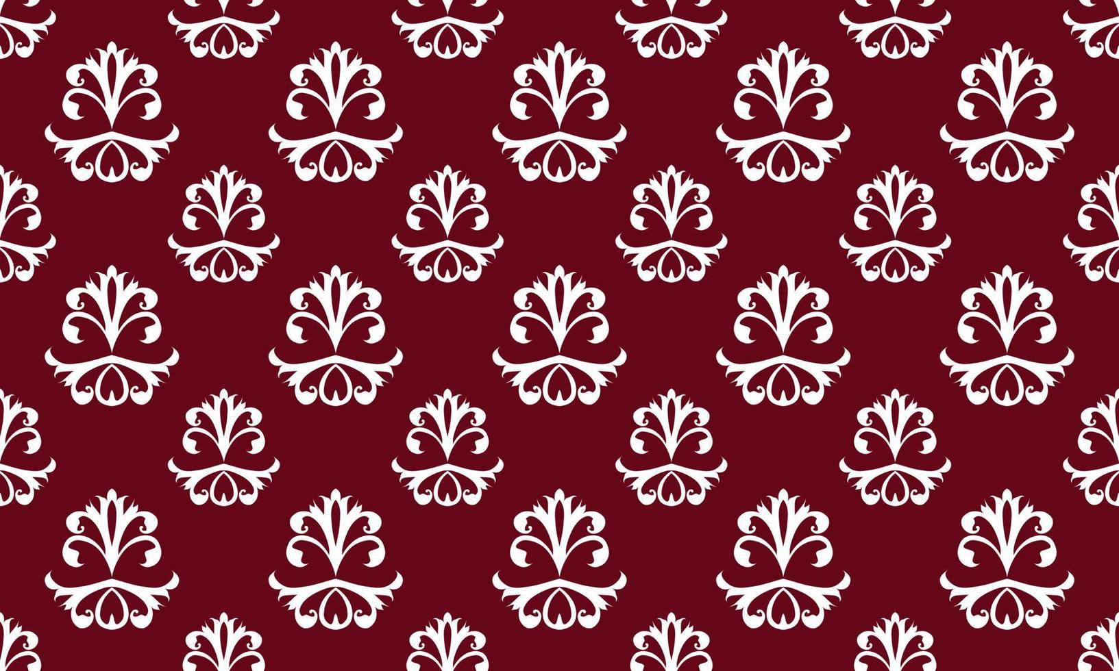 Damask Fleur de Lis pattern wallpaper vector seamless background