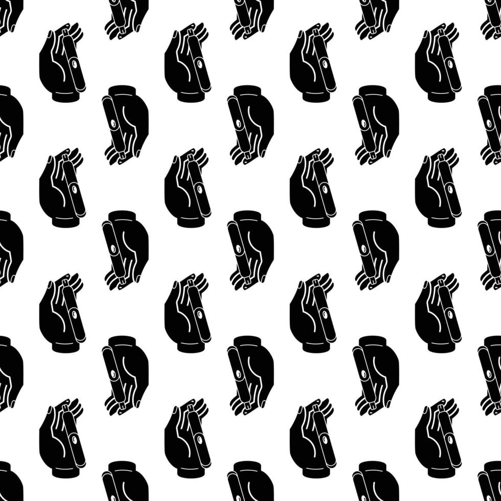 Finger glucose meter pattern seamless vector
