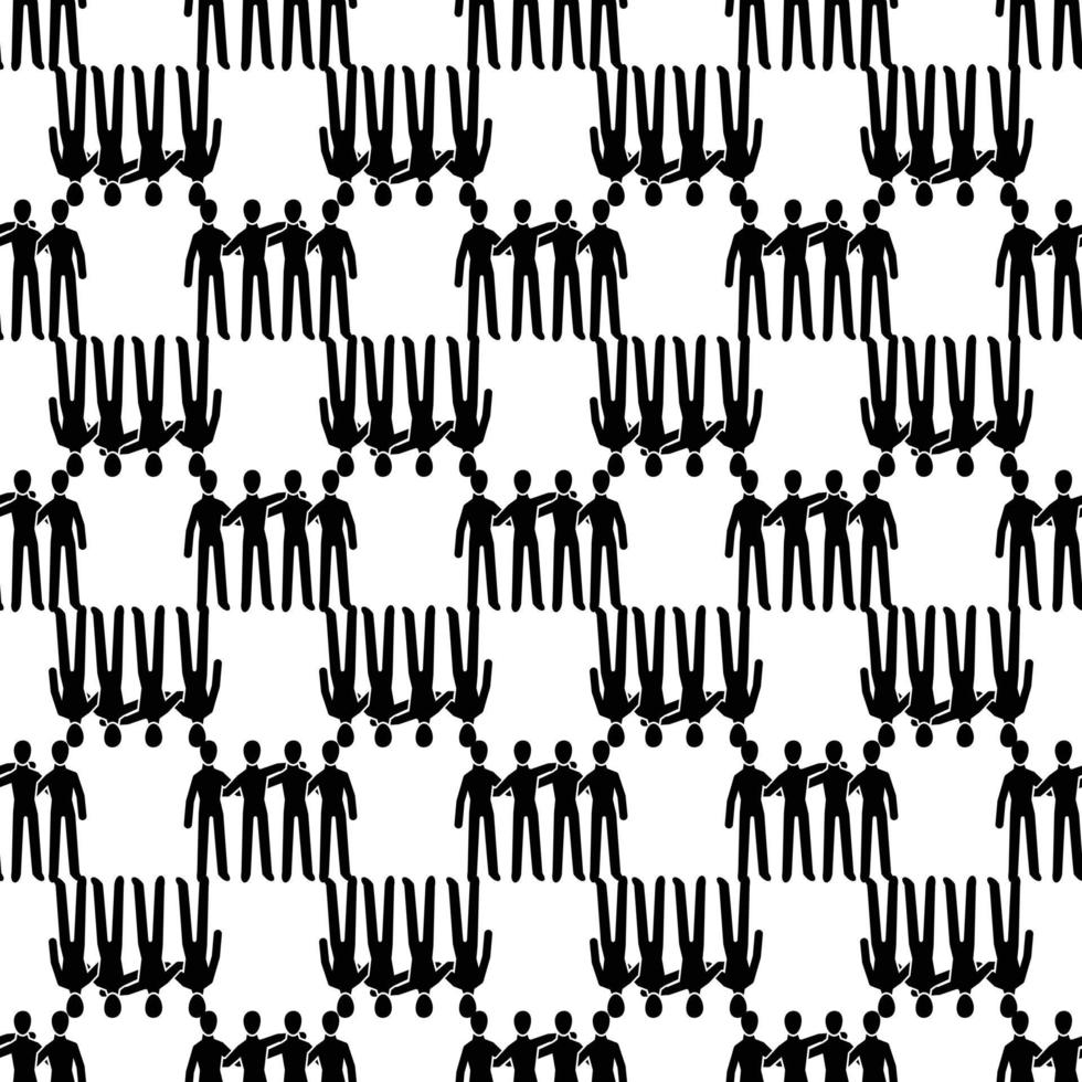 Team building pattern seamless vector