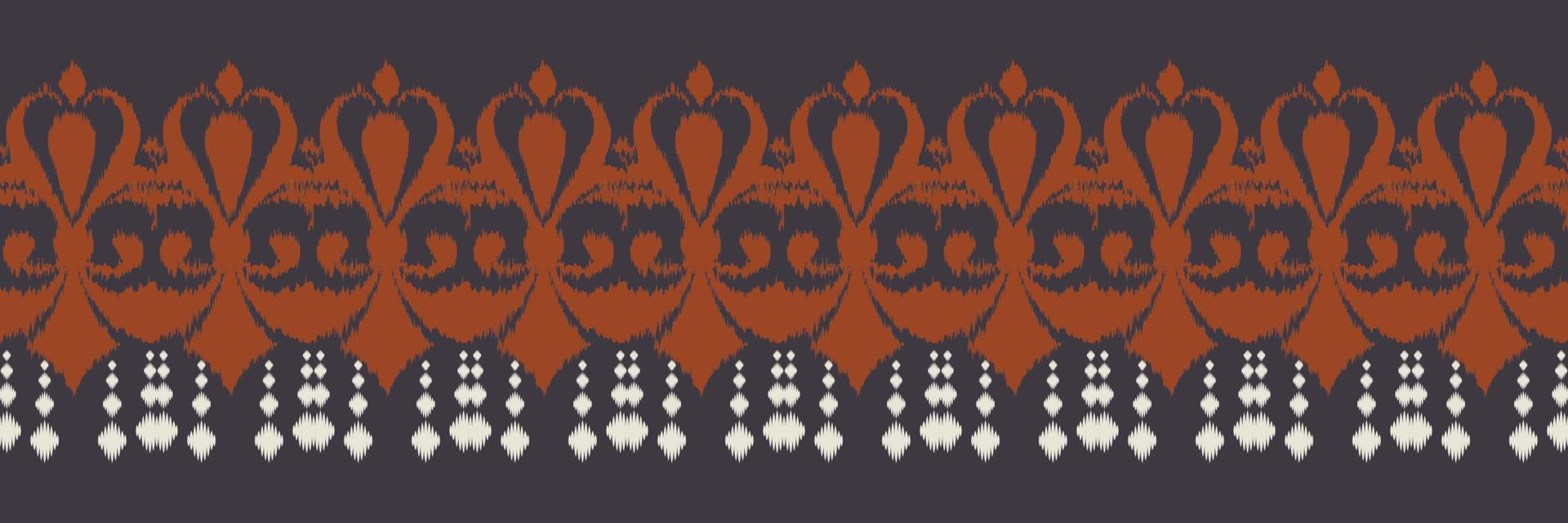 ikat frontera fondos tribales de patrones sin fisuras. étnico geométrico batik ikkat vector digital diseño textil para estampados tela sari mughal cepillo símbolo franjas textura kurti kurtis kurtas