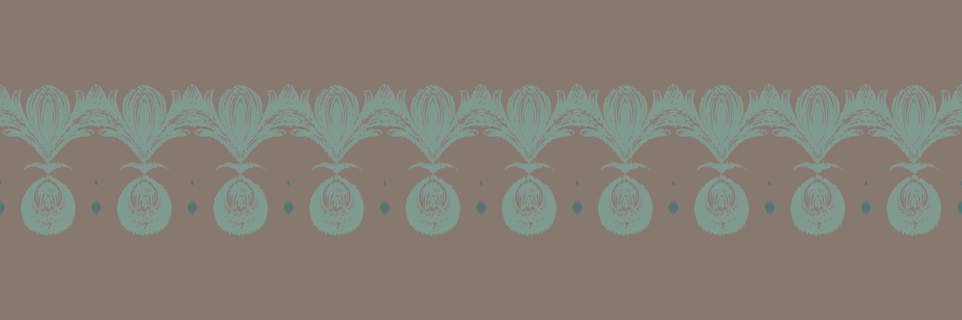 étnico ikat rayas batik textil patrón sin costuras diseño vectorial digital para imprimir saree kurti borneo borde de tela símbolos de pincel muestras ropa de fiesta vector