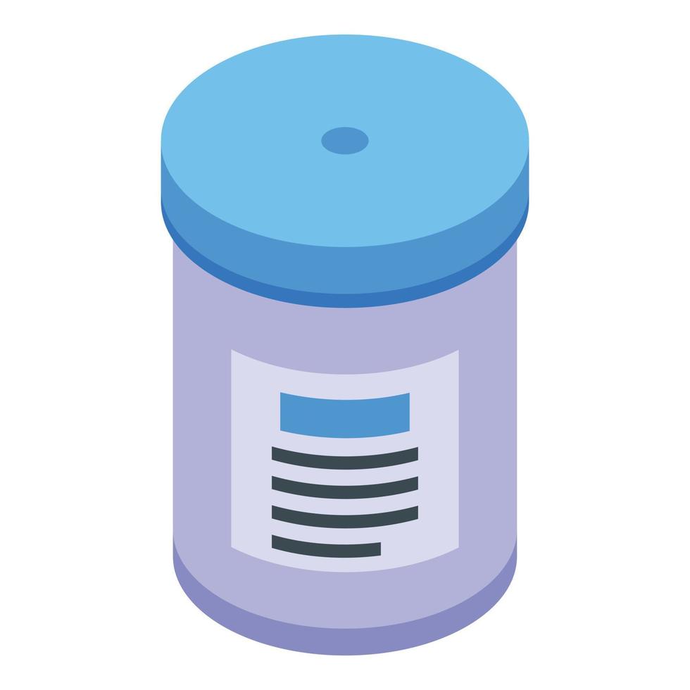 Antibacterial jar icon, isometric style vector