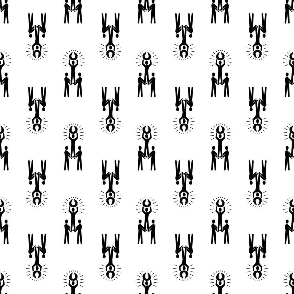 Startup partnership pattern seamless vector