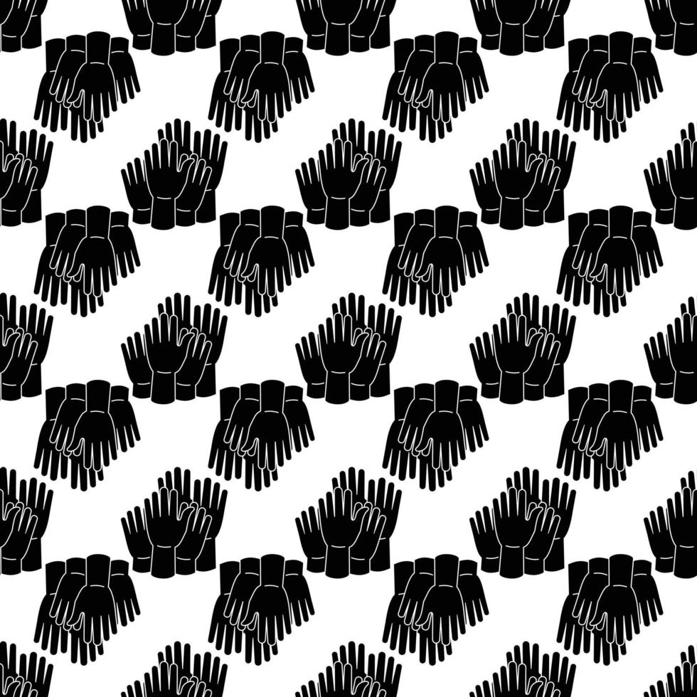Hands cohesion pattern seamless vector