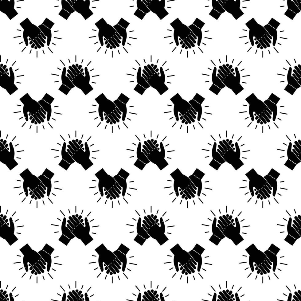 Brotherhood handshake pattern seamless vector