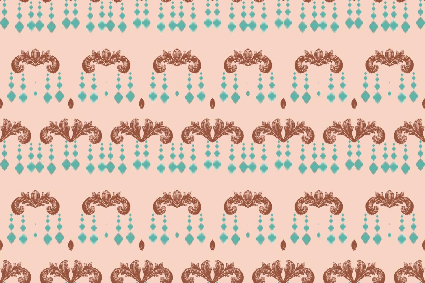 Ikkat or ikat frame batik textile seamless pattern digital vector design for Print saree Kurti Borneo Fabric border brush symbols swatches cotton