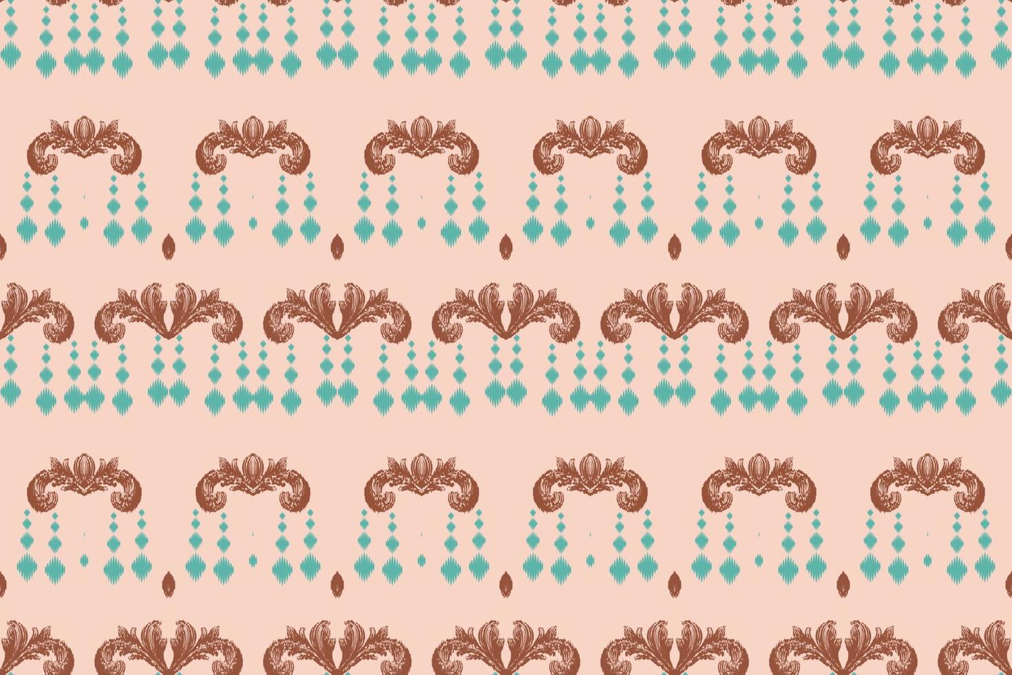 Ikkat or ikat frame batik textile seamless pattern digital vector design for Print saree Kurti Borneo Fabric border brush symbols swatches cotton