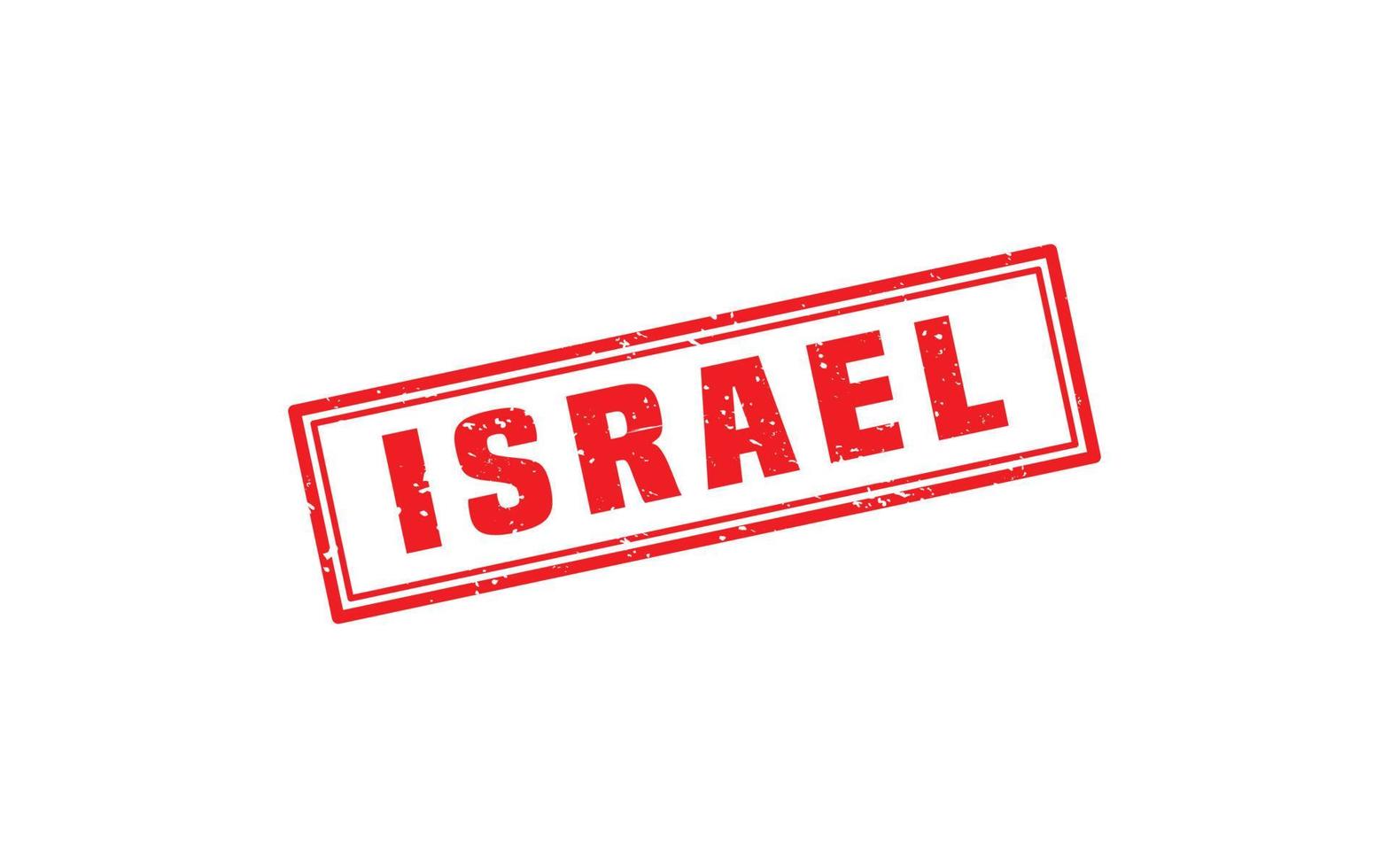 ISRAEL stamp rubber with grunge style on white background vector