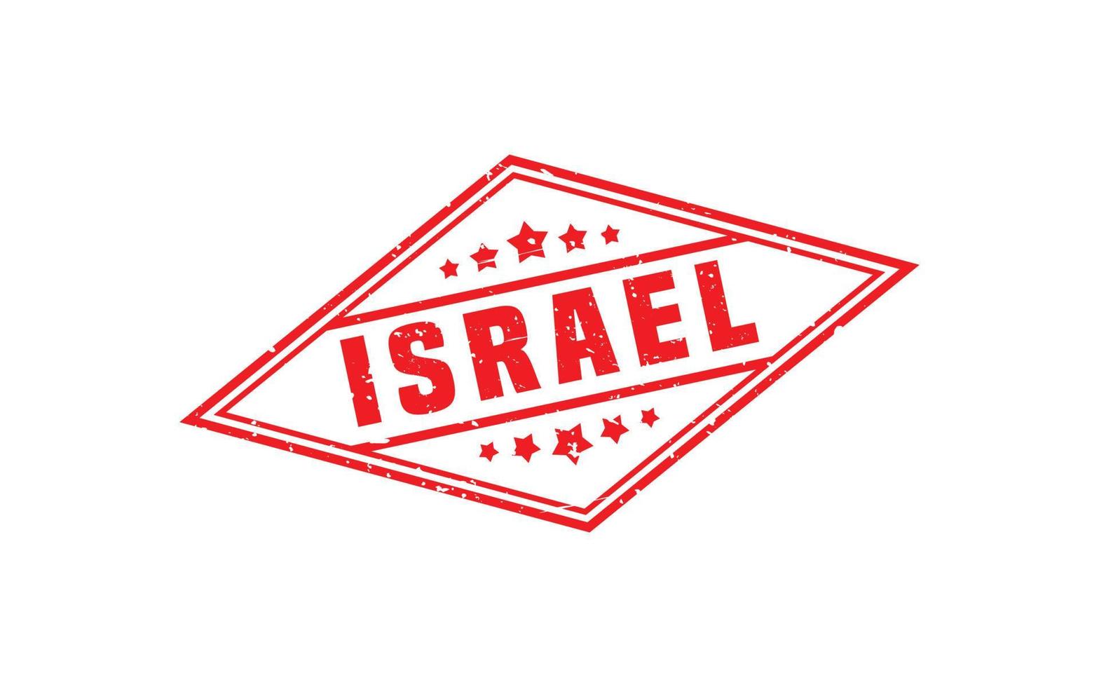 ISRAEL stamp rubber with grunge style on white background vector