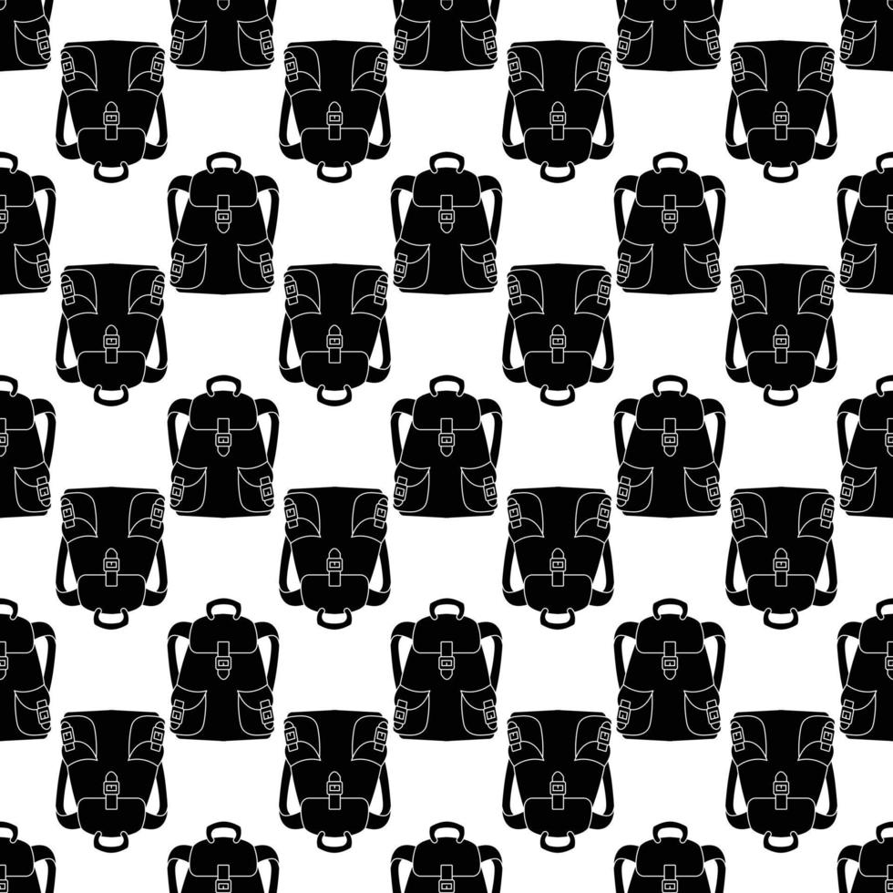 Old backpack pattern seamless vector