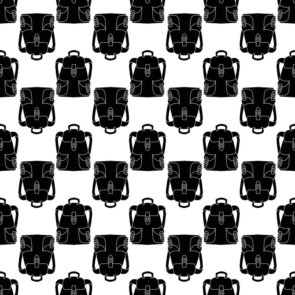 Old backpack pattern seamless vector