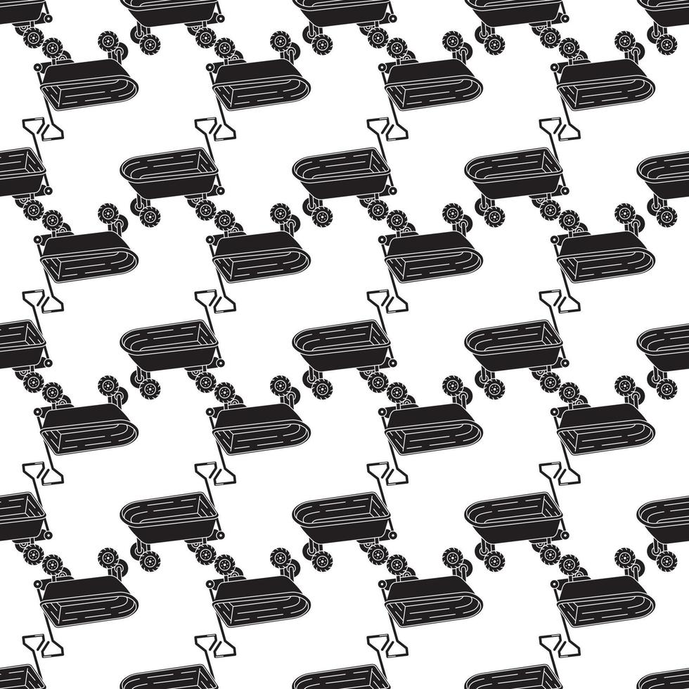 Toy wheelbarrow pattern seamless vector