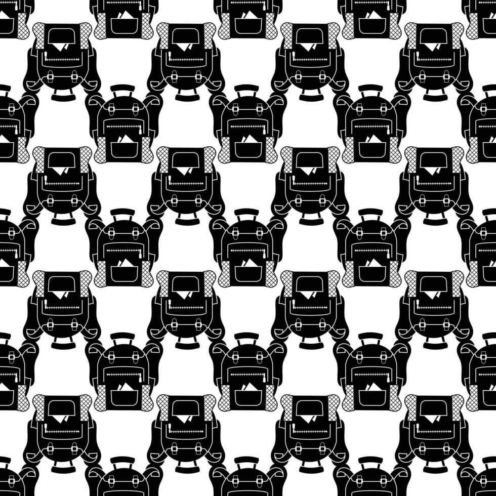 Student backpack pattern seamless vector