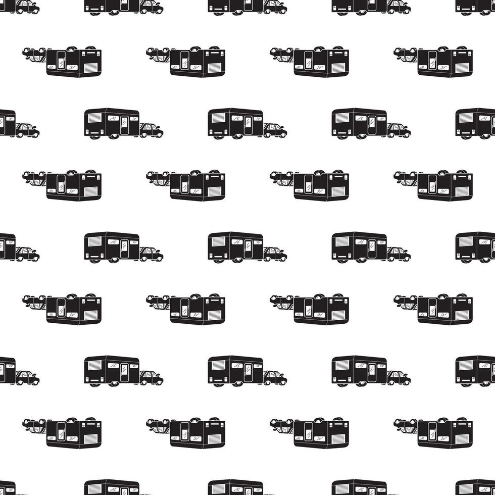 Motorhome pattern seamless vector