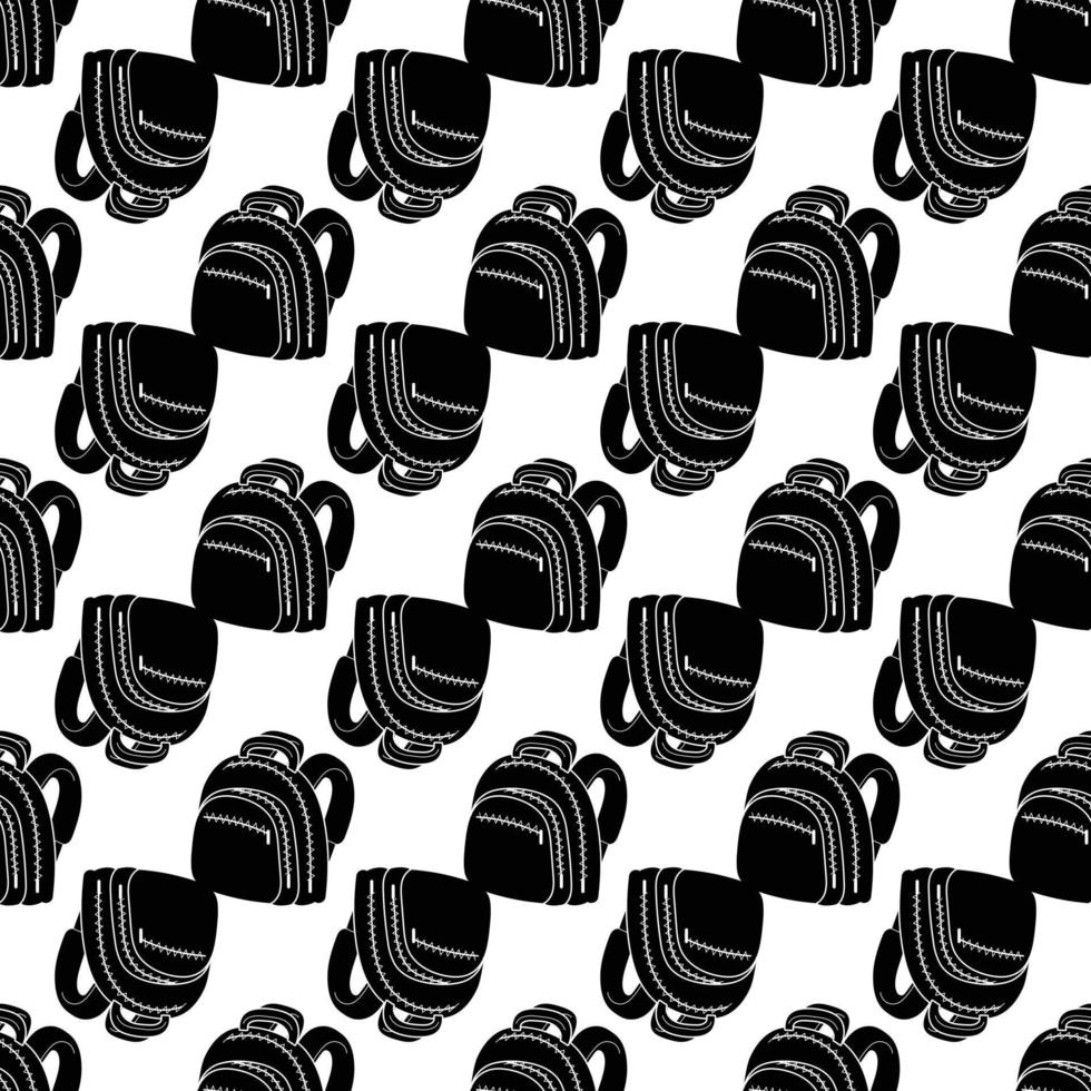 Zipper backpack pattern seamless vector