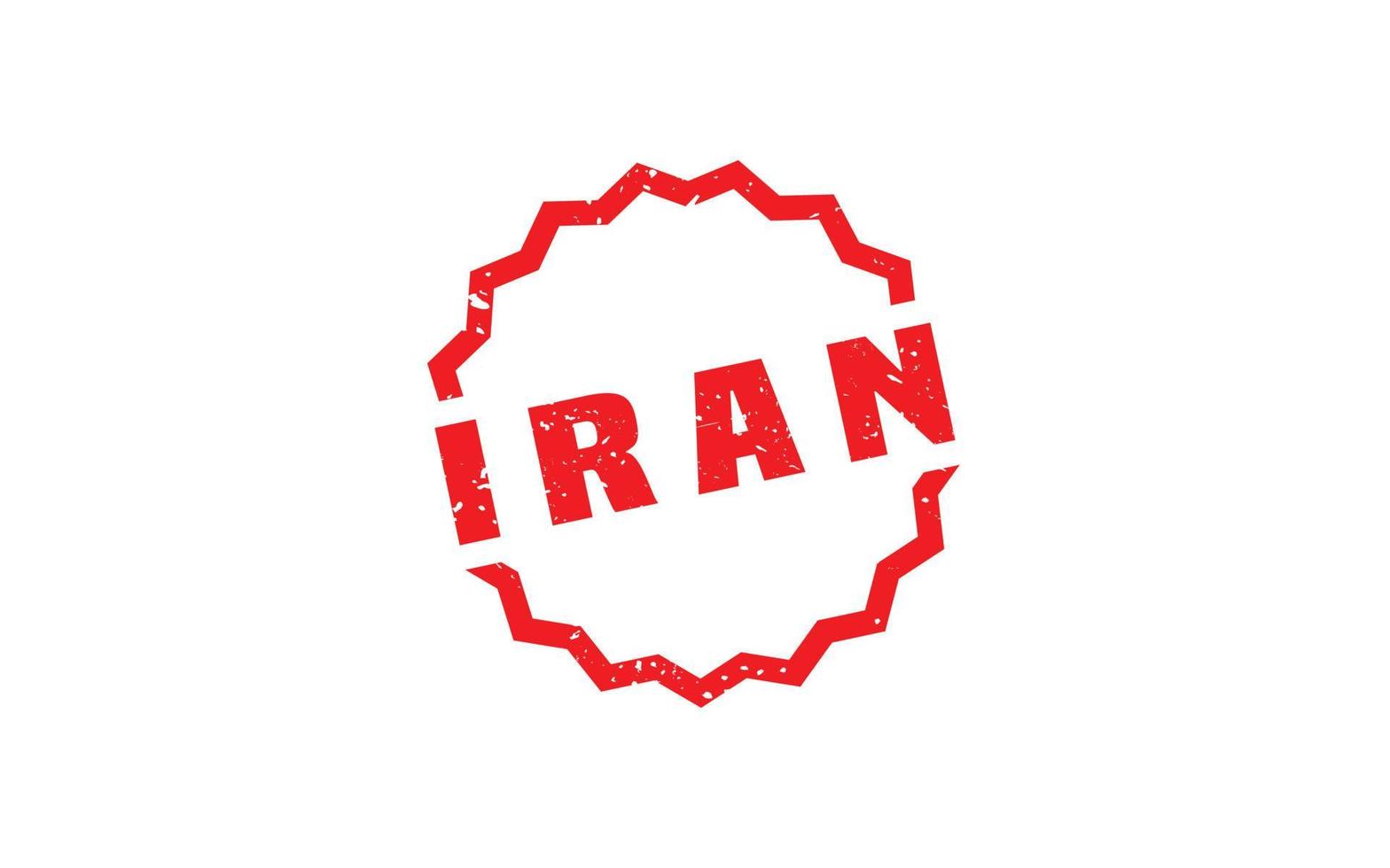 IRAN stamp rubber with grunge style on white background vector