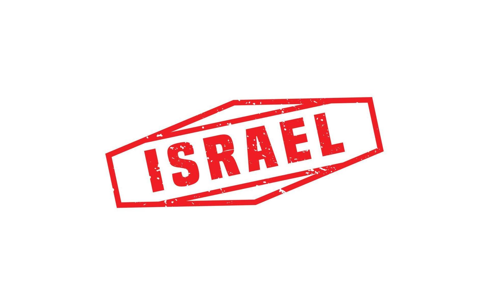 Goma de sello de israel con estilo grunge sobre fondo blanco vector