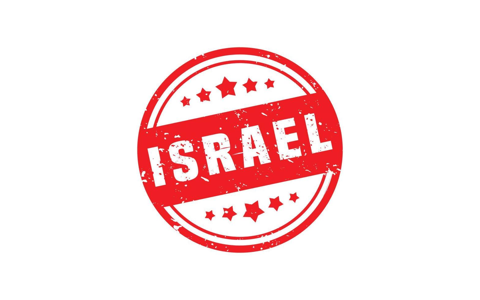 ISRAEL stamp rubber with grunge style on white background vector
