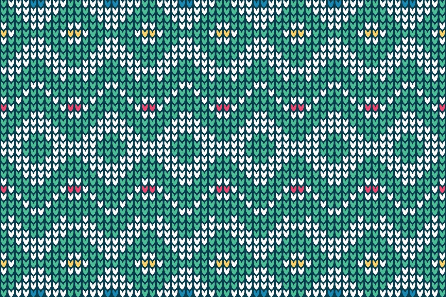 Vector illustration crochet pattern is crocheted with multi-colored threads. Acrylic baby yarn