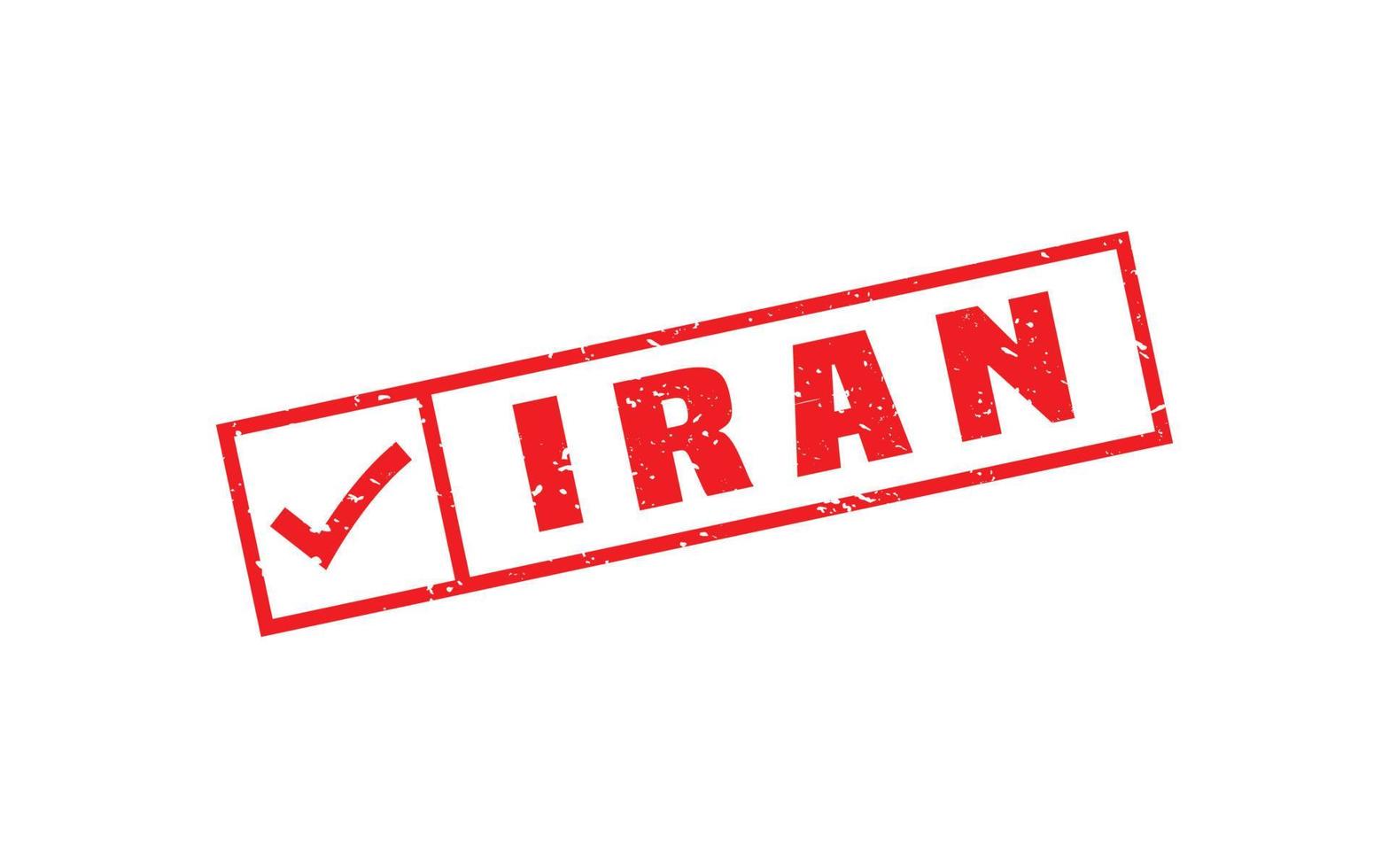 IRAN stamp rubber with grunge style on white background vector