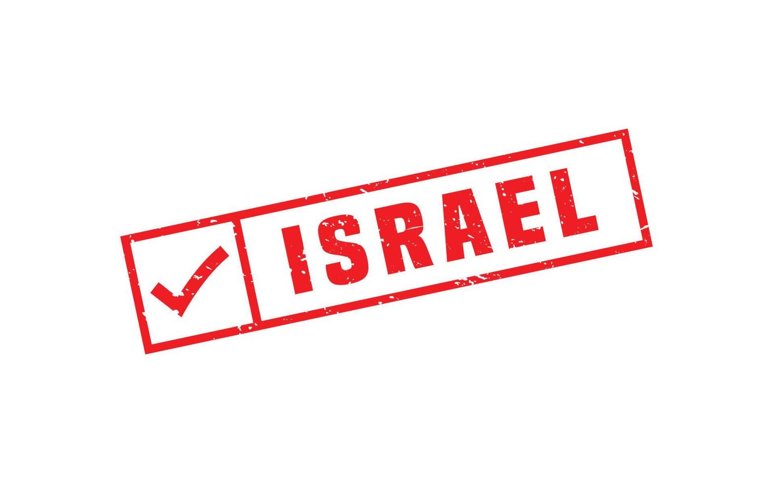 ISRAEL stamp rubber with grunge style on white background vector