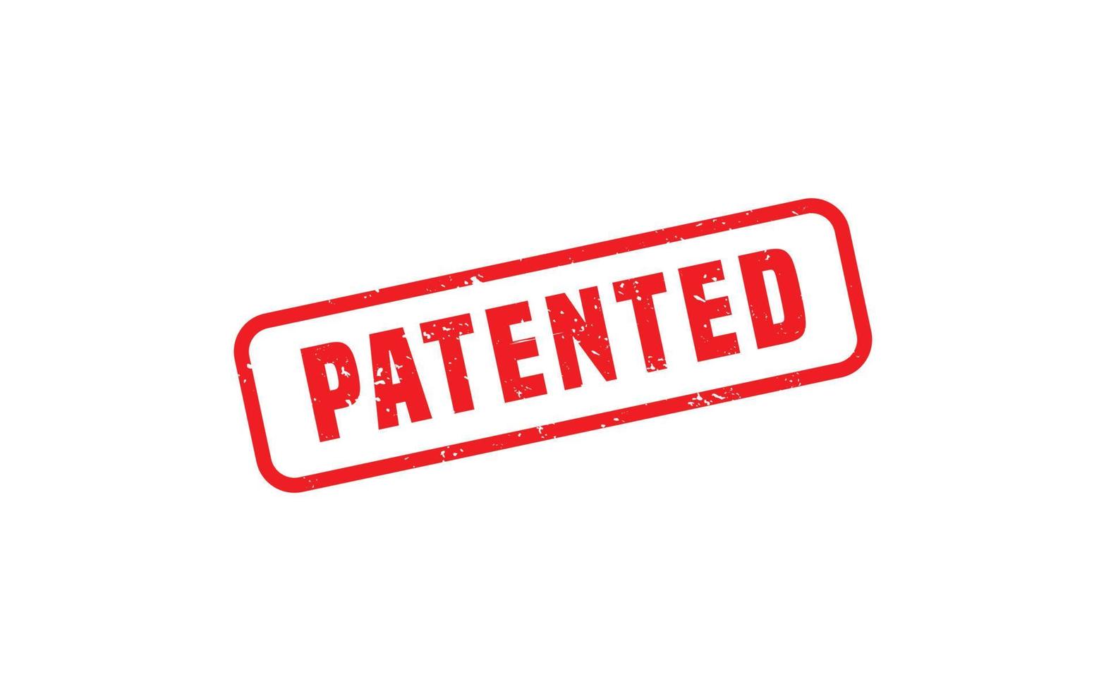 PATENTED rubber stamp with grunge style on white background vector