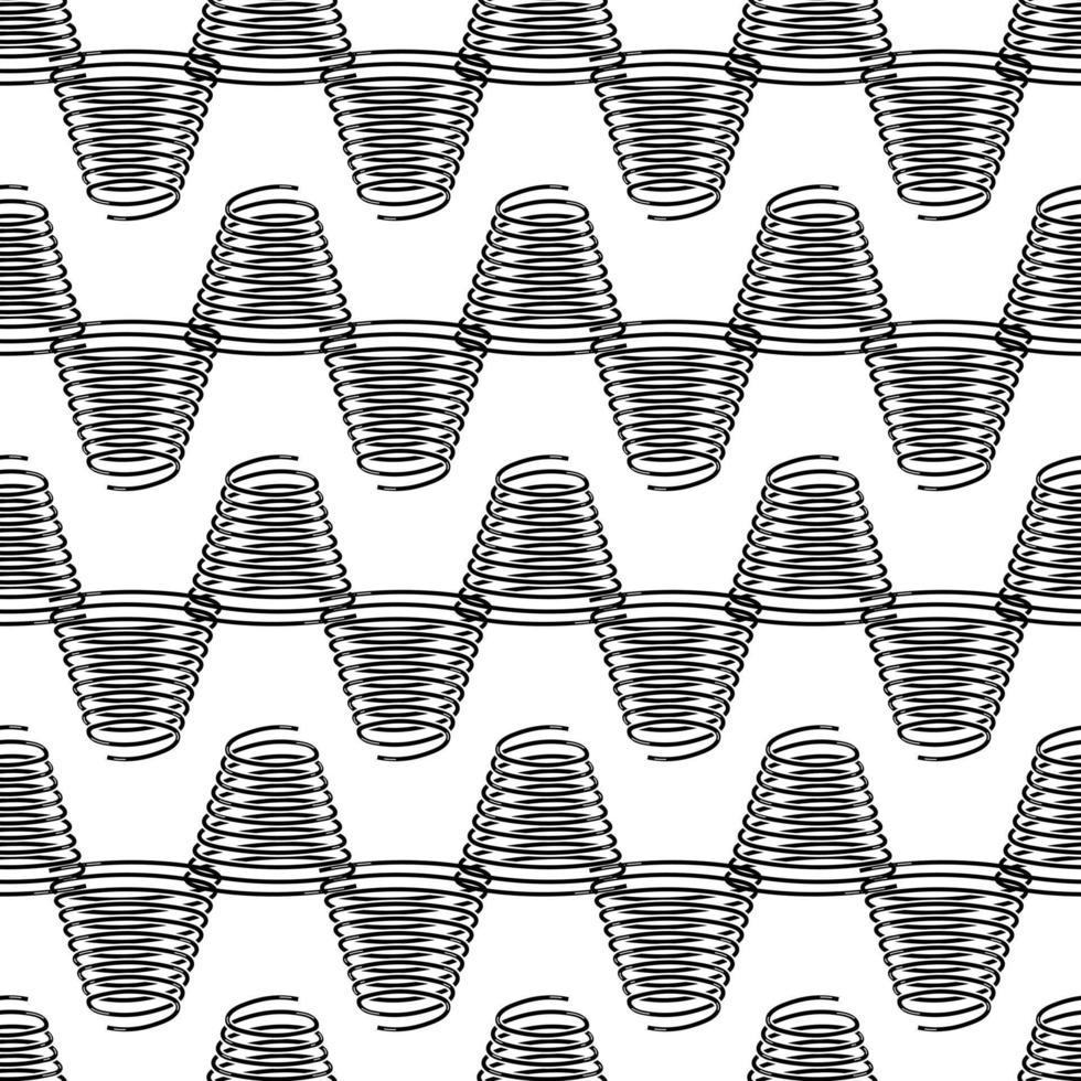 Spiral wire pattern seamless vector