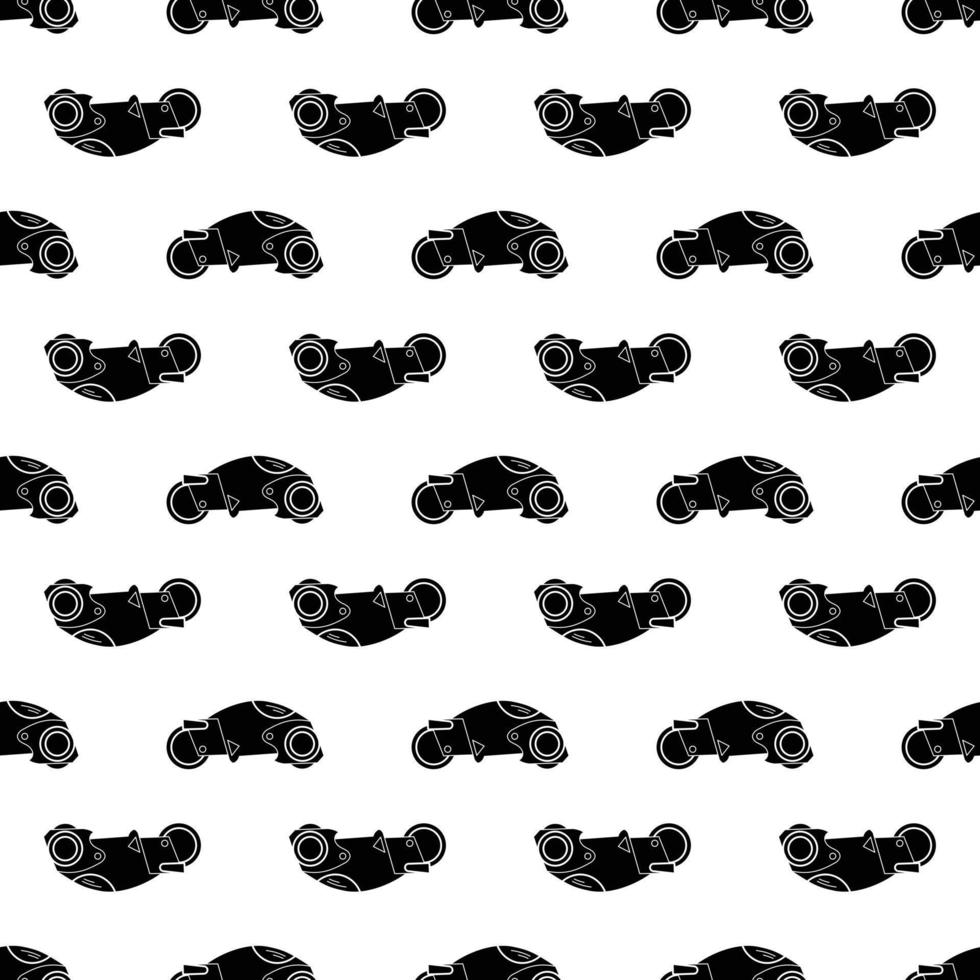 Futuristic motorbike pattern seamless vector