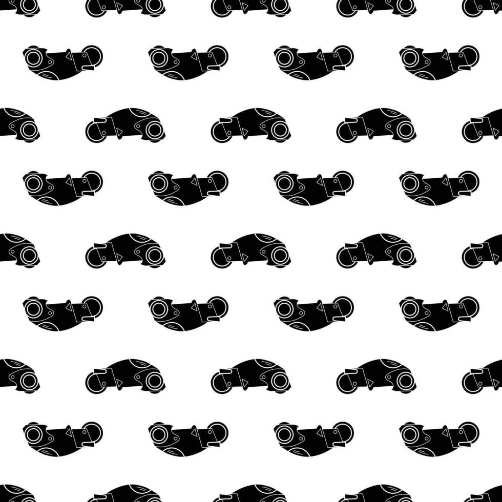 Futuristic motorbike pattern seamless vector