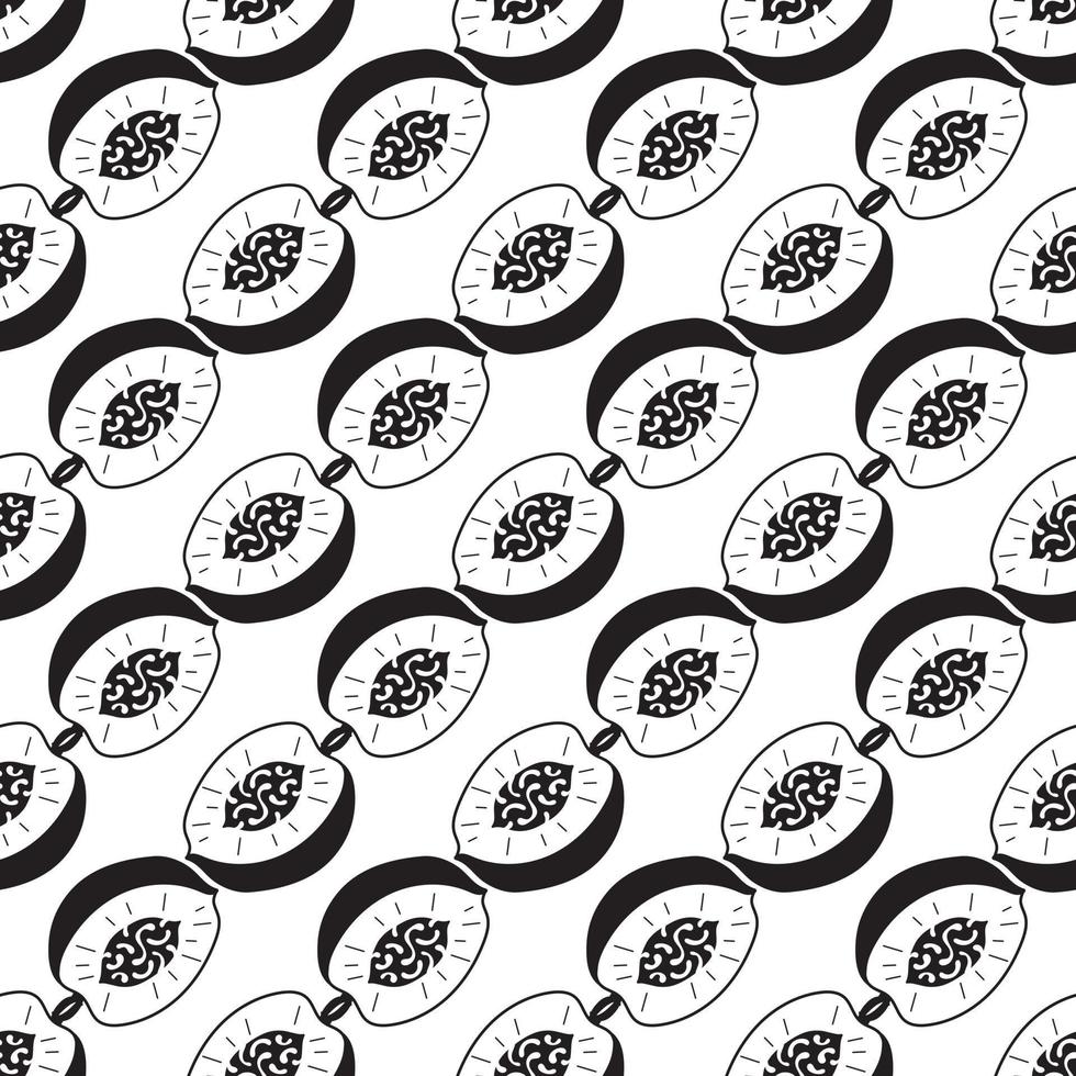 Half peach pattern seamless vector