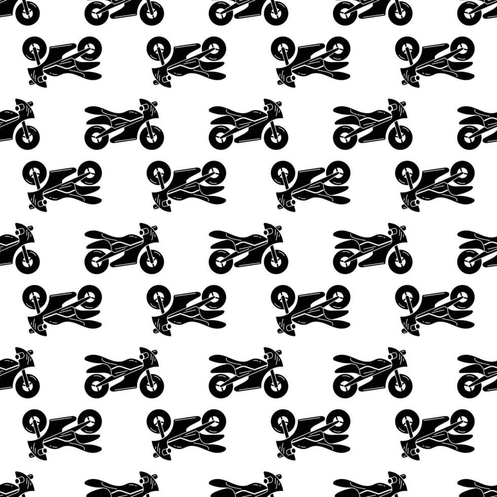 Small motorbike pattern seamless vector