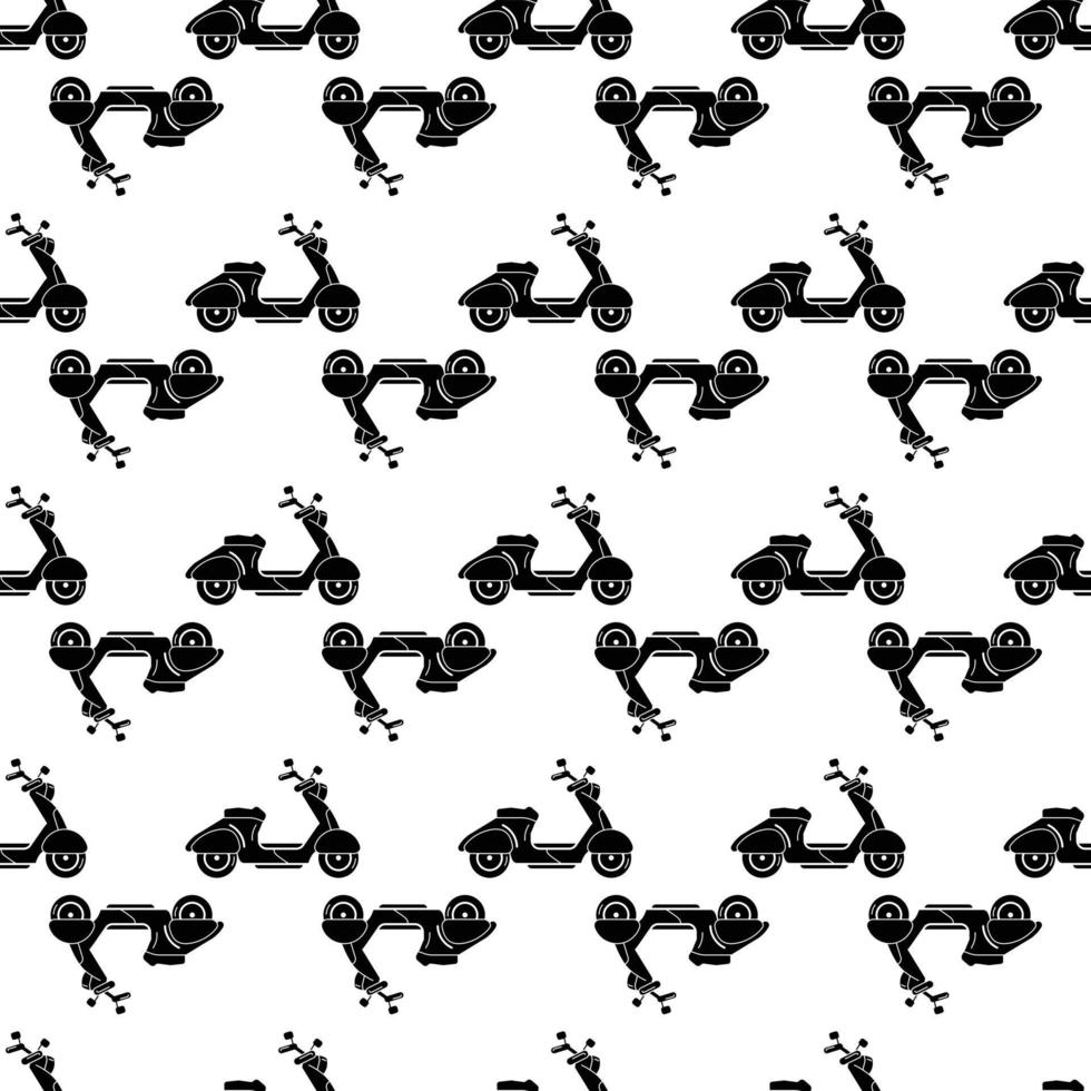 Retro scooter pattern seamless vector