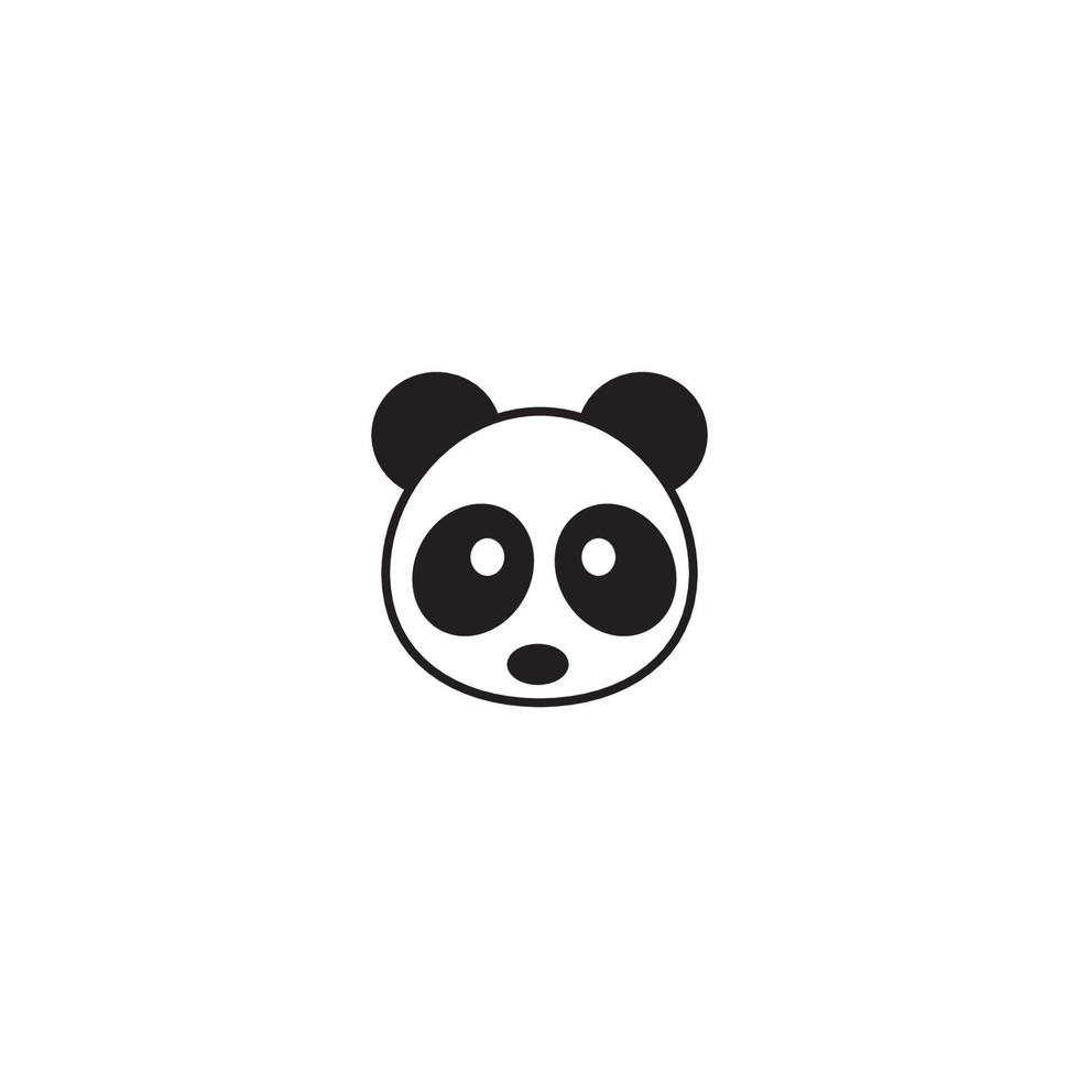 linda plantilla de panda vector