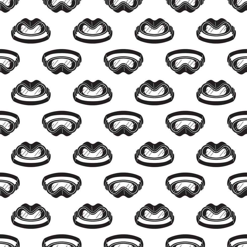 Snorkeling mask pattern seamless vector
