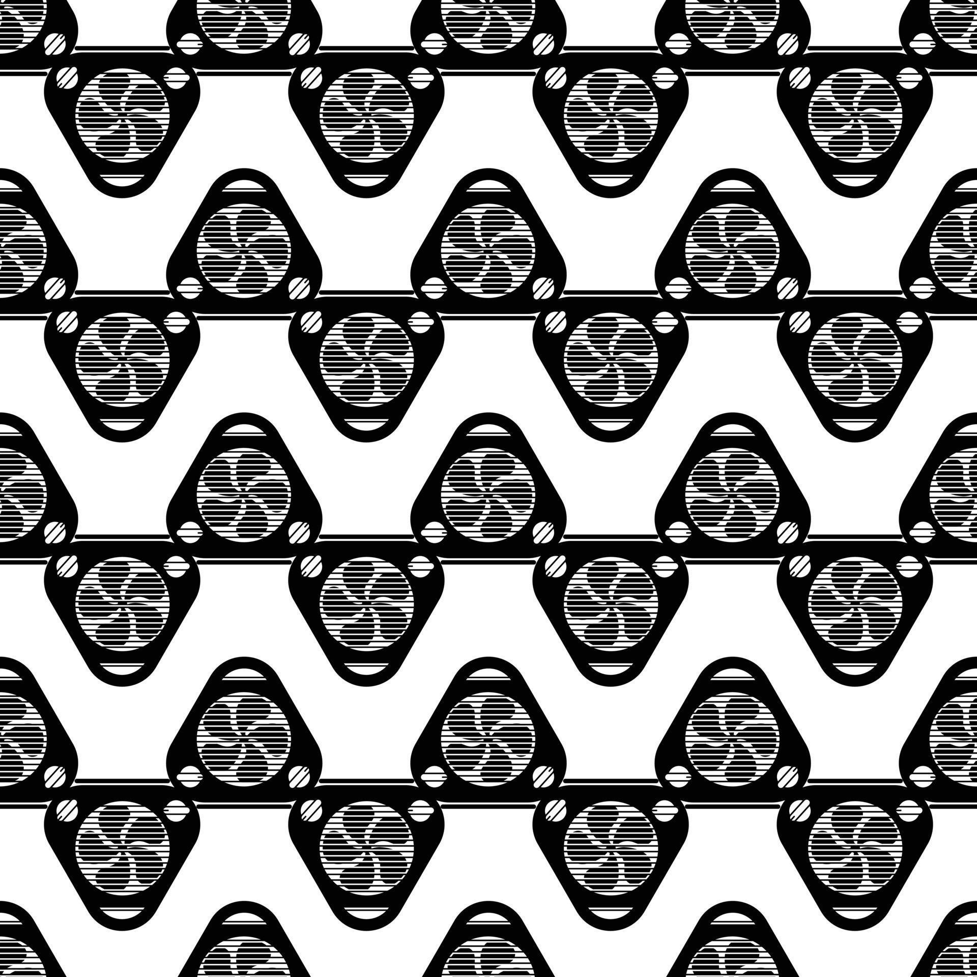 Triangular fan fireplace pattern seamless vector 15880310 Vector Art at ...