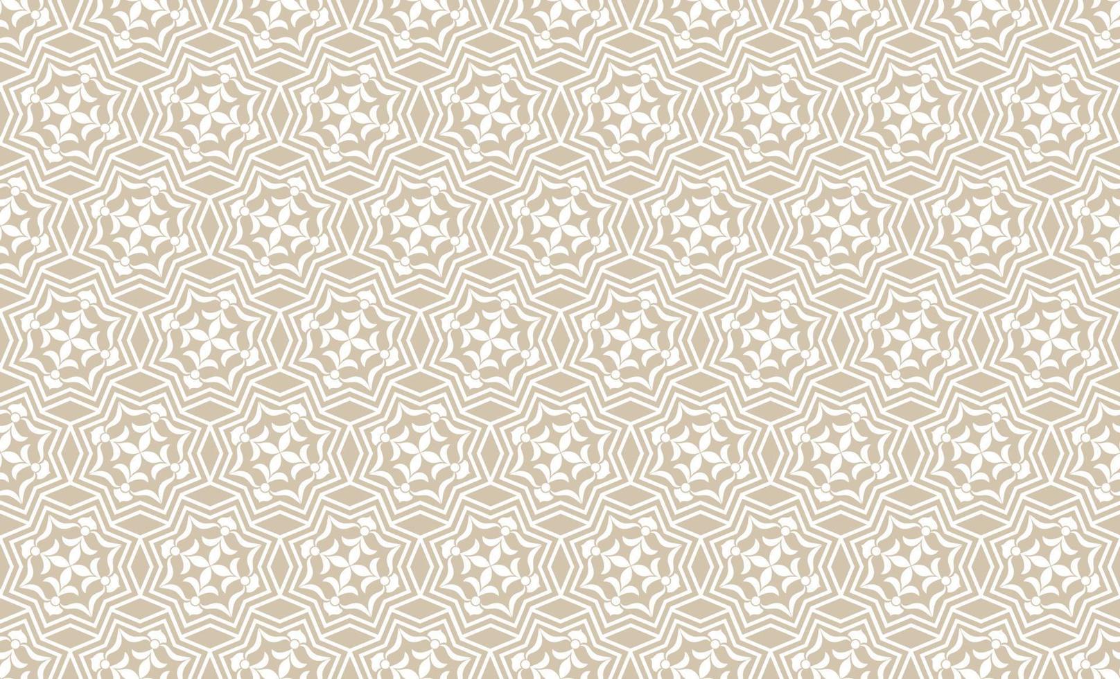 patrón sin costuras de mosaico geométrico abstracto. elegante adorno de línea floral con formas de estrellas árabes vector
