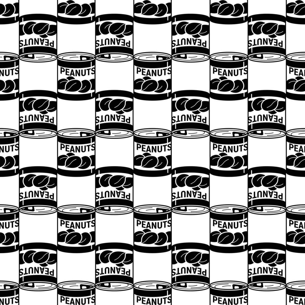 Peanuts tin can pattern seamless vector