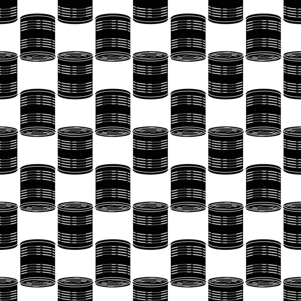 Vegetable tin can pattern seamless vector