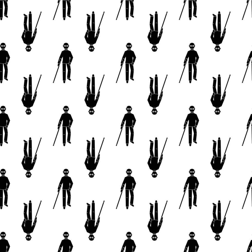 Blind man pattern seamless vector