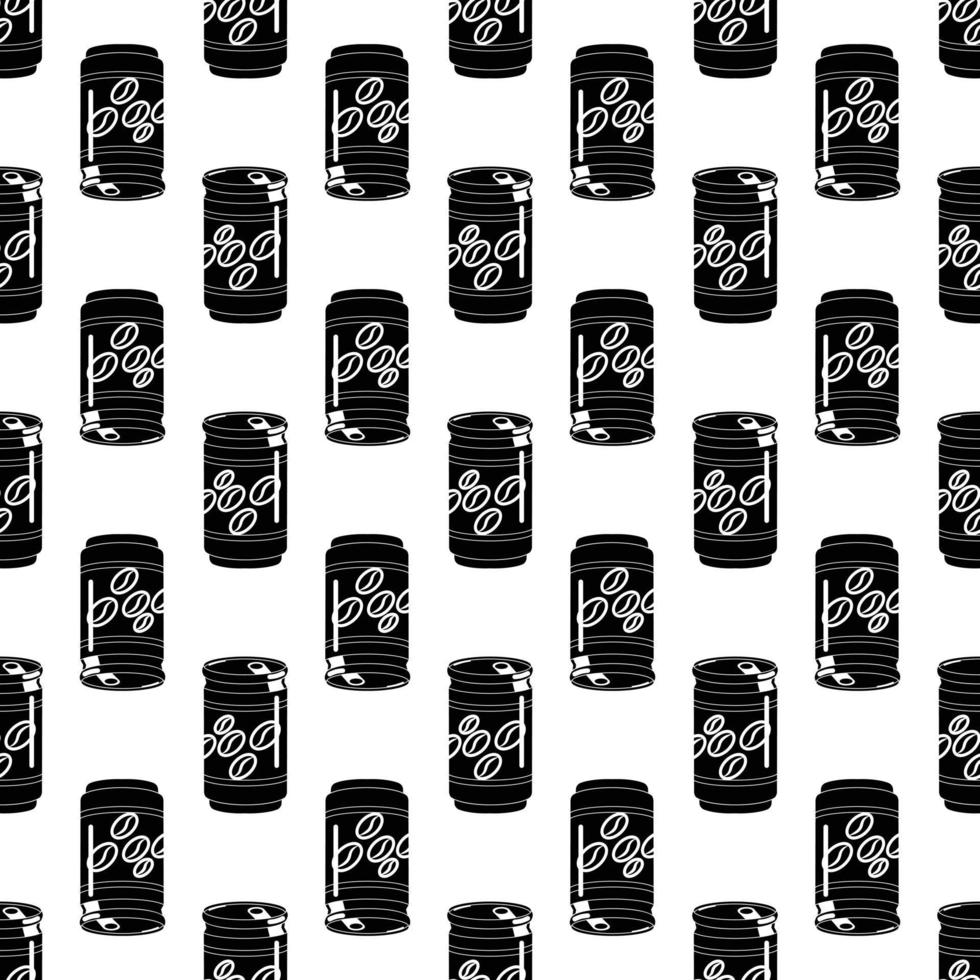 Coffee tin can pattern seamless vector