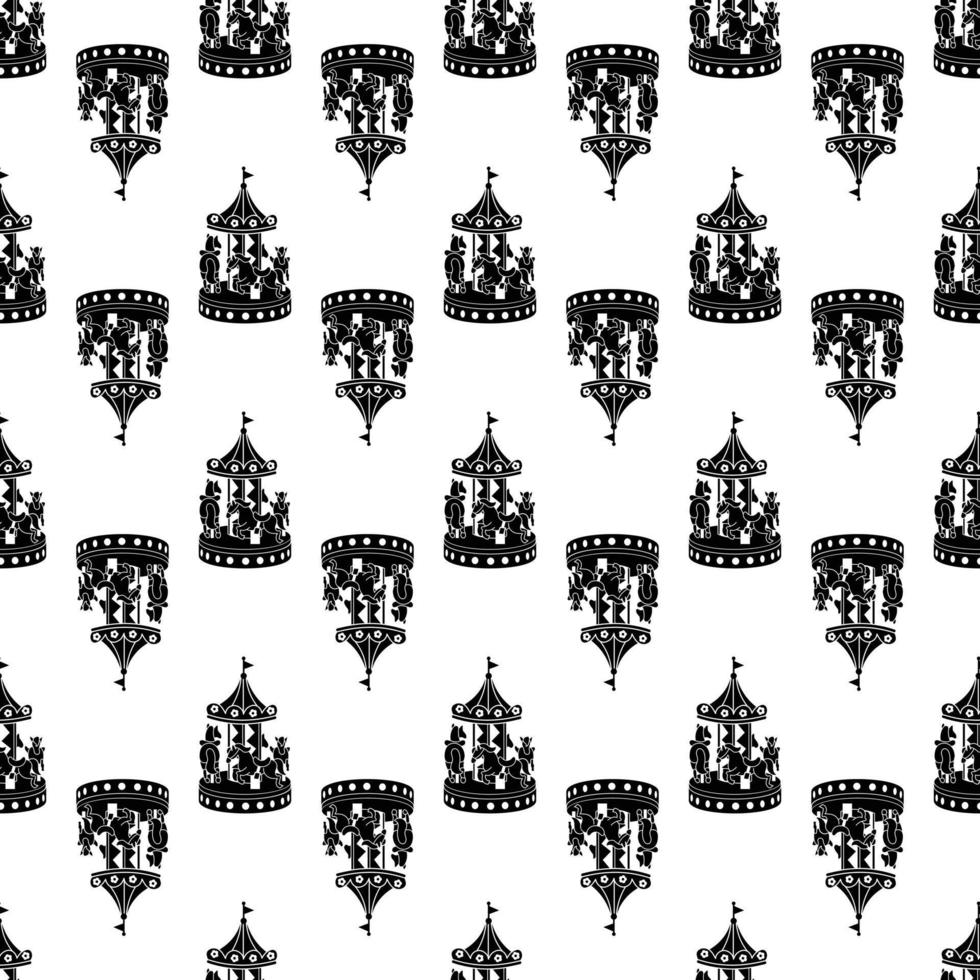 Horse carousel pattern seamless vector