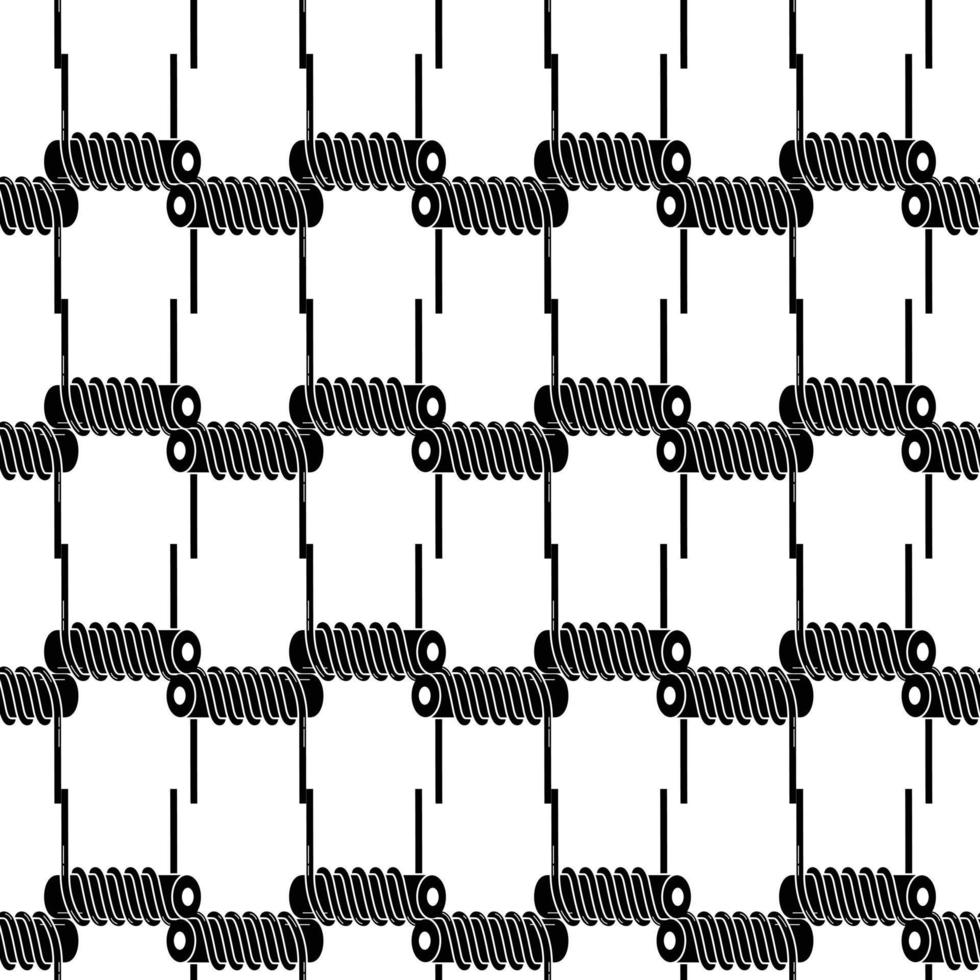 Magnetic metal spring pattern seamless vector
