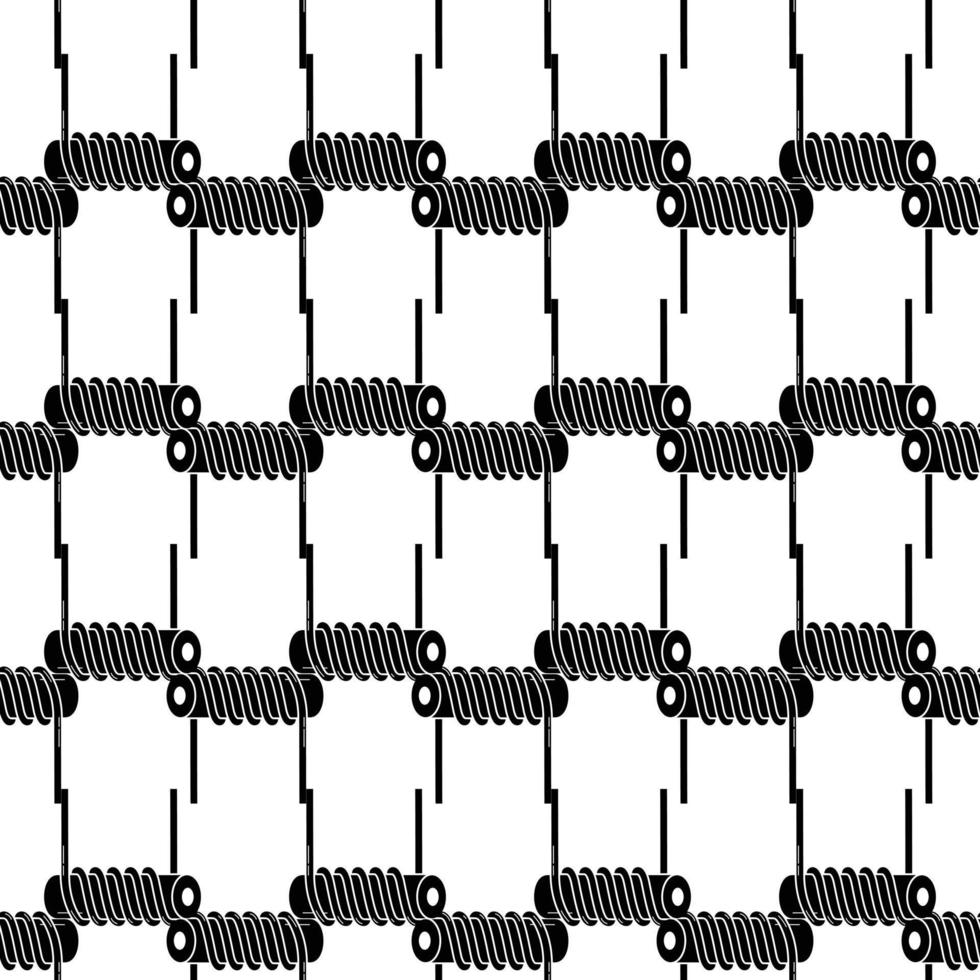 Magnetic metal spring pattern seamless vector