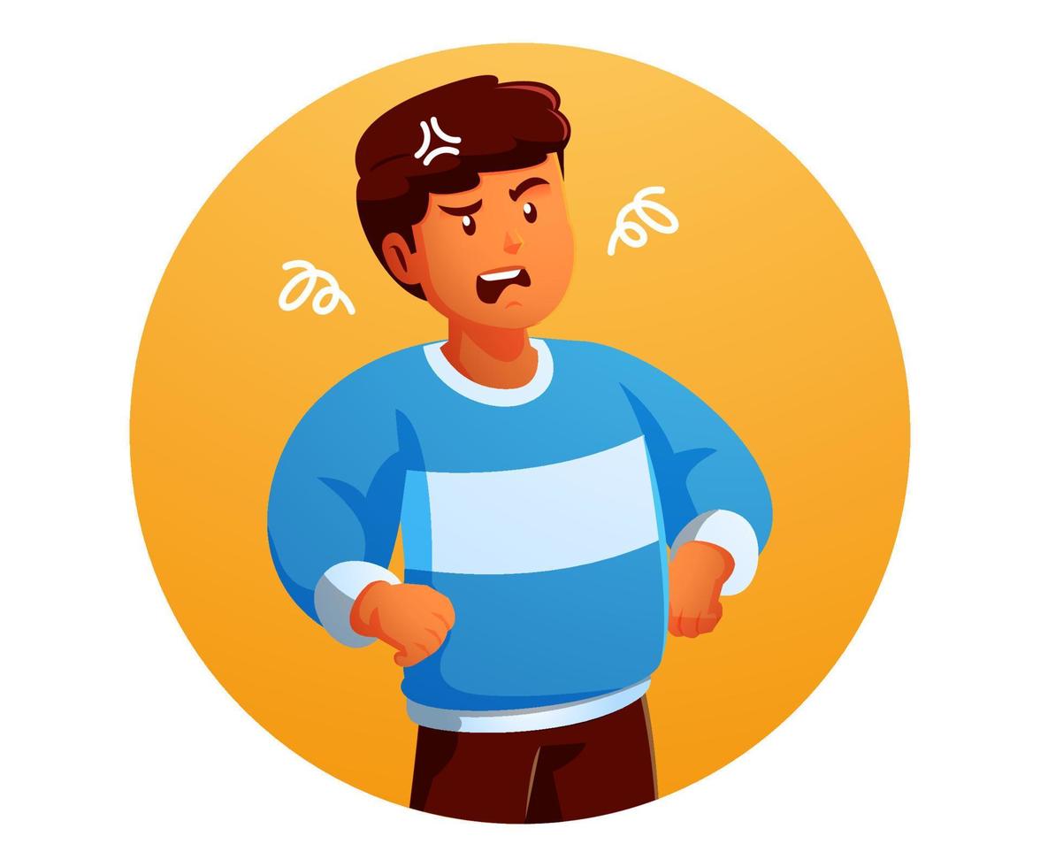 Emotional children set Angry and upset vector