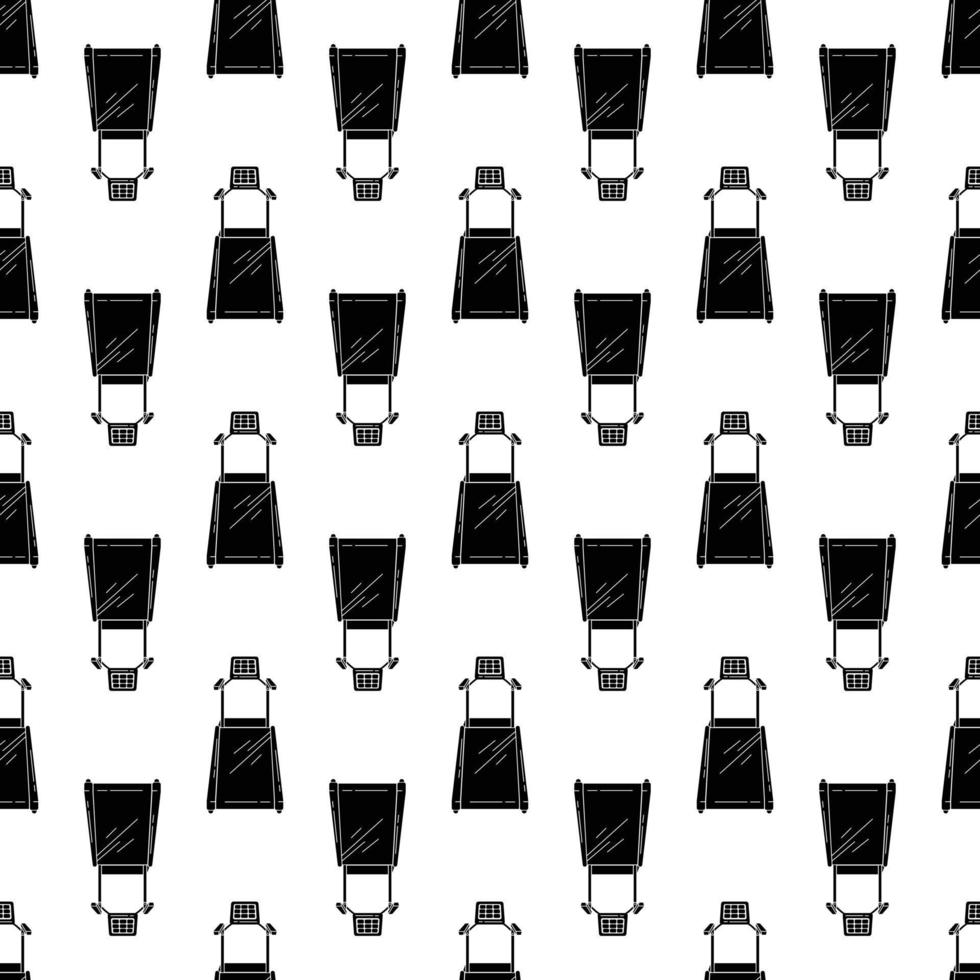 Electric treadmill pattern seamless vector