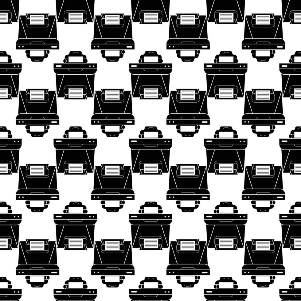 Printer front view pattern seamless vector