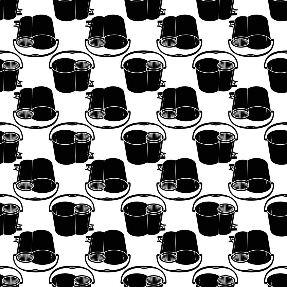 Mop bucket pattern seamless vector