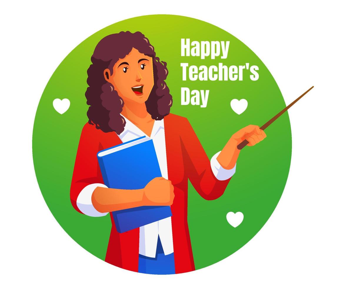 happy teacher's Day vector
