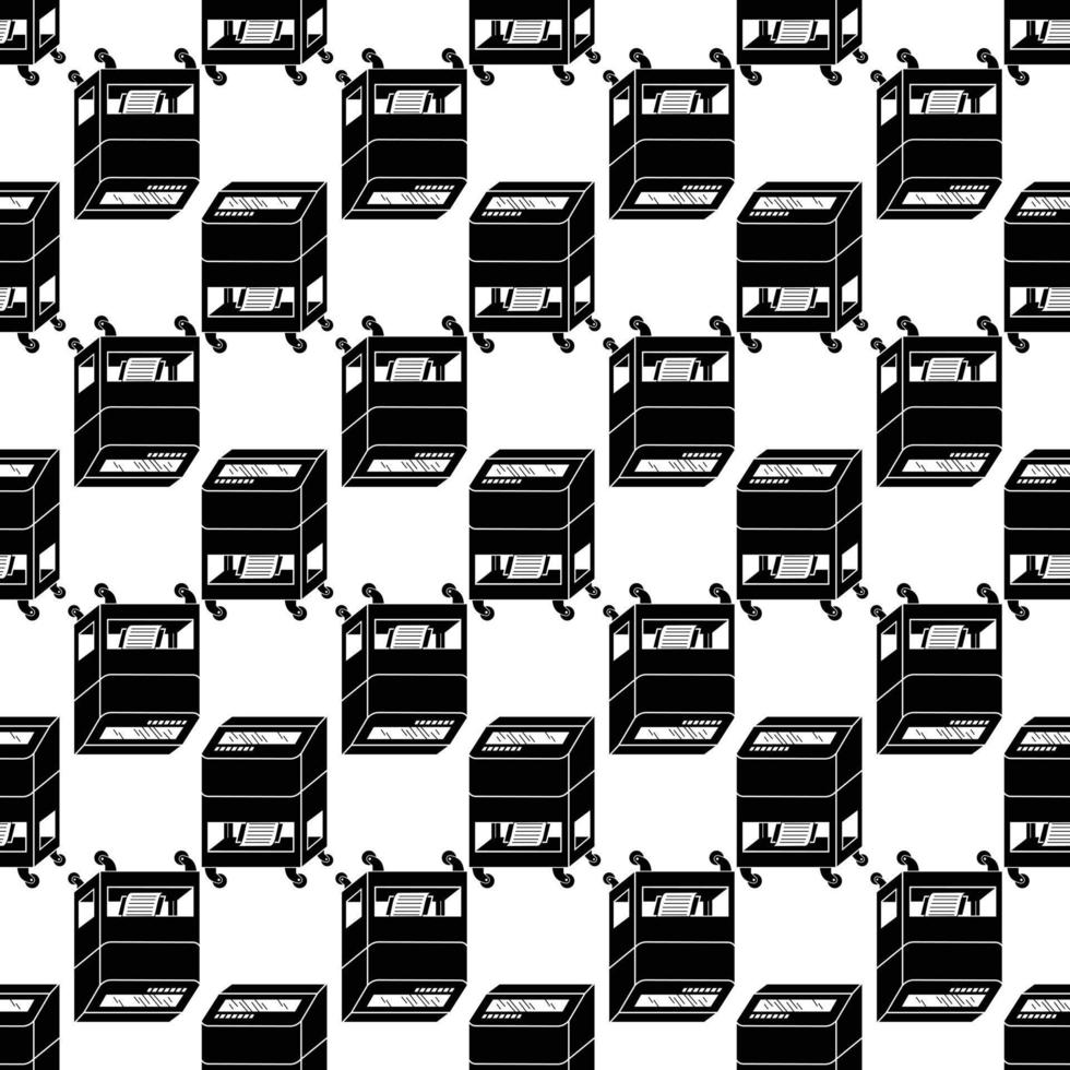 Wheeled office printer pattern seamless vector